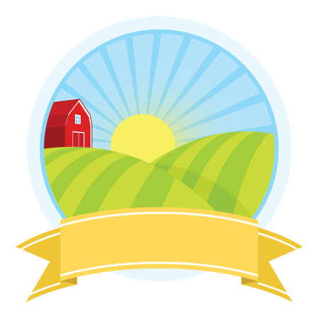 farm company logo templateのイラスト素材
