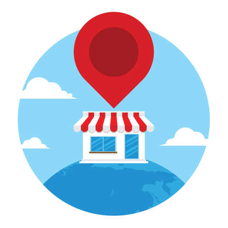 find shop icon at amp vector illustration designの写真素材