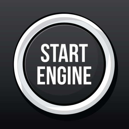 Start engine button for vehicle ignition.のイラスト素材