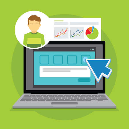 online survey review and ratingのイラスト素材