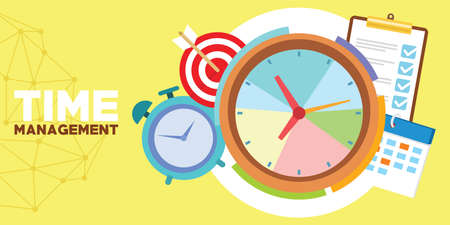 time management and scheduleのイラスト素材