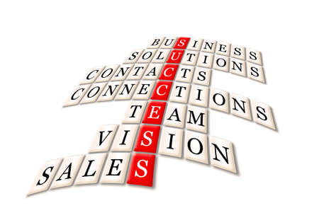 acronym of success- business, solutions, contacts, connections, team,vision,salesの写真素材