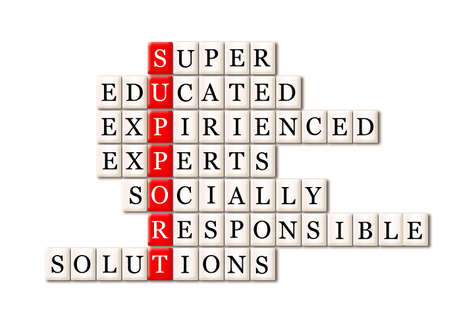 customer support concept-super educated expirienced experts ,socially responsibleの写真素材
