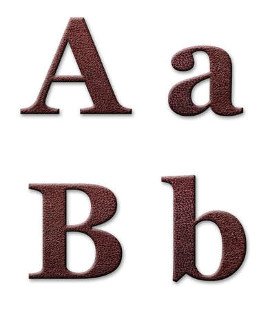 Leather alphabet  Texture is taken  from real photo  の写真素材