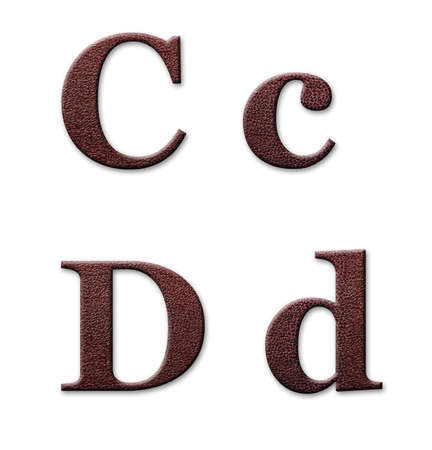 Leather alphabet  Texture is taken  from real photo  の写真素材