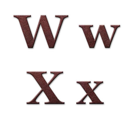 Leather alphabet  Texture is taken  from real photo  の写真素材