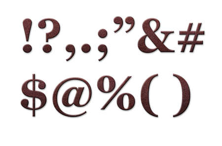 Leather alphabet  Texture is taken  from real photo  の写真素材