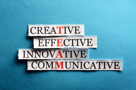 team  acronym  in business concept, words on cut paper hard lightの写真素材