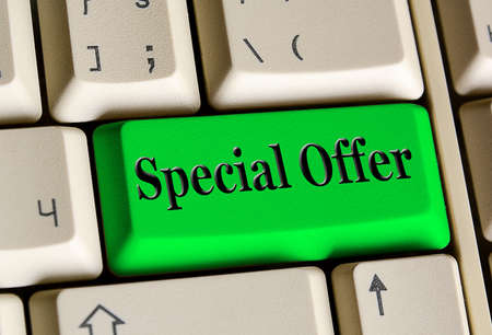 Special Offer  on computer keyboard ,   E- Business  conceptの写真素材