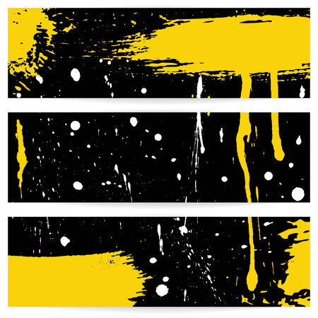 Three grunge horizontal banners  Eps 10 vector illustrationのイラスト素材