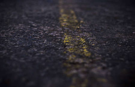 Asphalt with Painted Stripeの写真素材
