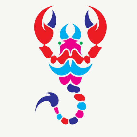 scorpion vector tattooのイラスト素材