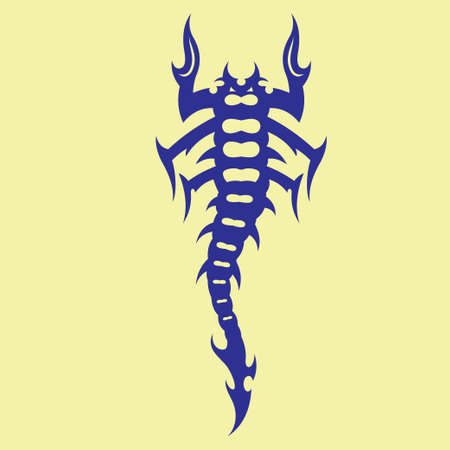 scorpion vector tattooのイラスト素材