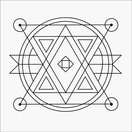 Geometric symbol and logo designのイラスト素材