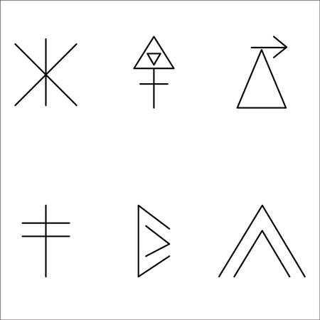 geometric icon and  designのイラスト素材
