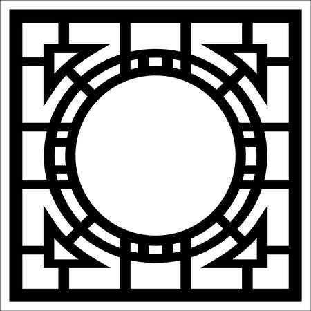 SQUARE VECTOR ORNAMENTのイラスト素材