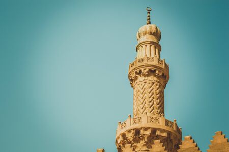 Minaret of old mosque at Cairo, Egyptのeditorial素材