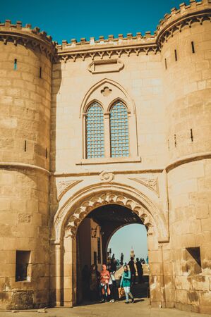 cairo, egypt, february 25, 2017: people at entrance of cairo citadelのeditorial素材