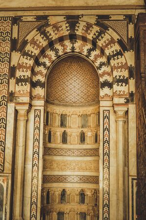 Wall inside old mosque at Cairo, Egyptのeditorial素材