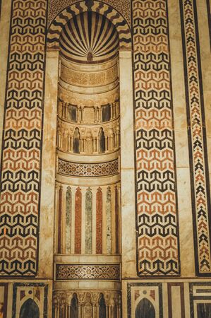 Wall at old mosque at egyptのeditorial素材