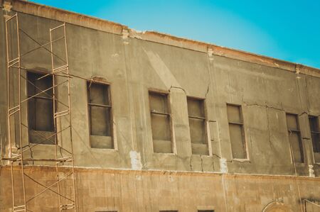 cairo, egypt, february 25,2017: old windows of building inside cairo citadelのeditorial素材