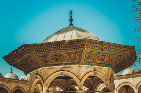 cairo, egypt, february 25,2017: closeup of dome of old mosque at cairo citadel in egyptのeditorial素材