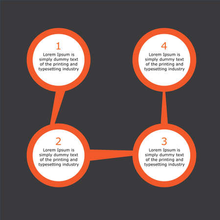 four steps circles infographic , business workflow