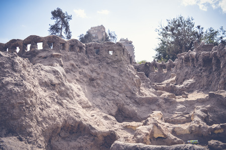 view inside cave backgroundの写真素材