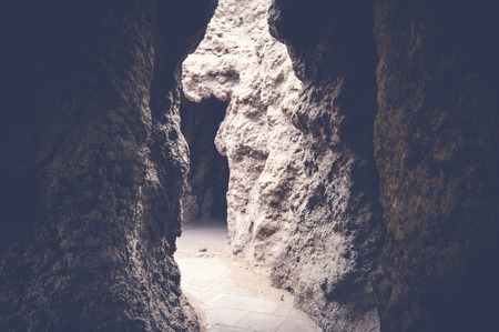 view inside cave backgroundの写真素材
