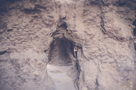 view inside cave backgroundの写真素材