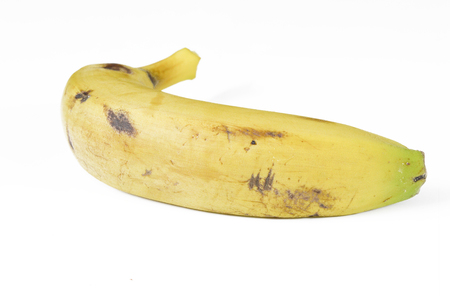 banana isolated on whiteの写真素材