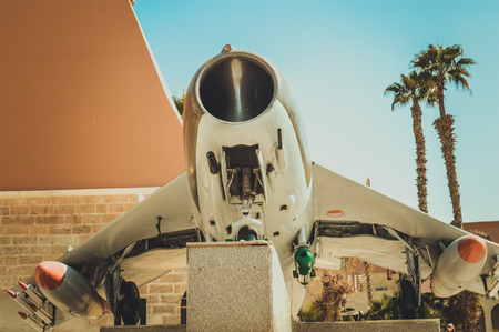Cairo, Egypt, February 25,2017: War plane at military museum in Cairo Citadelのeditorial素材