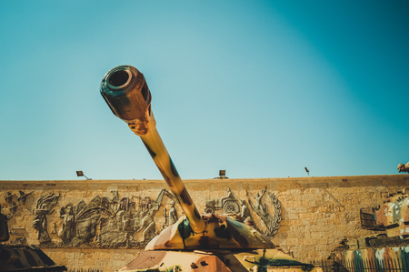 Cairo, Egypt, February 25,2017: View of tank at military museum in Cairo Citadel