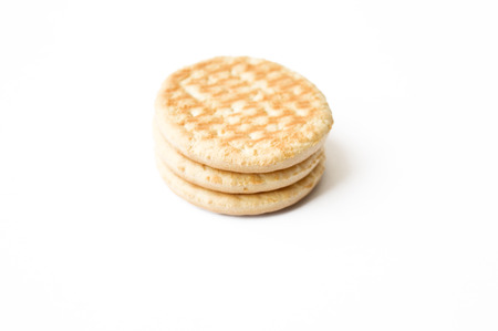 group of biscuit isolated on white