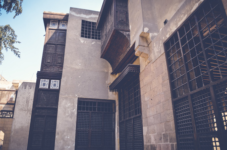 cairo, egypt, april 15, 2017: old building at bayt al-suhaymi
