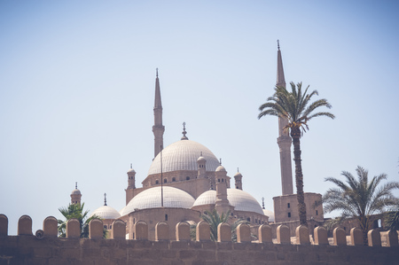 view of muhammad ali mosque at cairo, egyptの写真素材