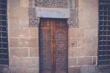 old wooden doorの写真素材