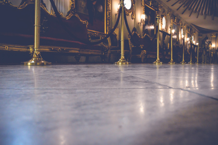 cairo, egypt, may 6, 2017: view from floor inside throne hall of muhammad ali at manial palaceのeditorial素材