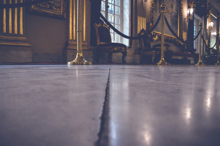 cairo, egypt, may 6, 2017: view from floor inside throne hall of muhammad ali at manial palaceのeditorial素材