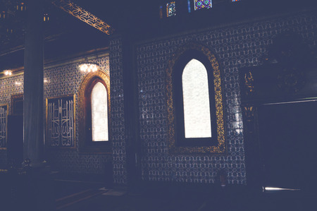 cairo, egypt, may 6, 2017: view inside mosque of muhammad ali at manial palace