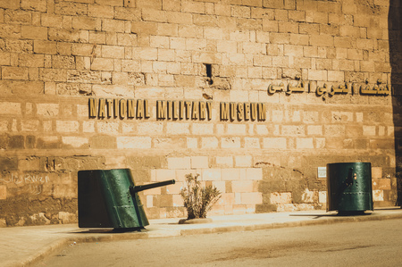 cairo, egypt, february 25,2017: view of cannon at national military museum in cairo citadelの写真素材