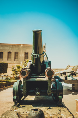cairo, egypt, february 25,2017: view of cannon at national military museum in cairo citadelのeditorial素材