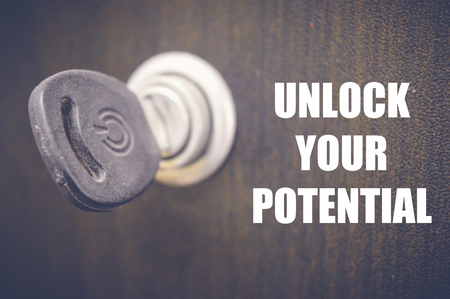 unlock your potential concept backgroundの写真素材