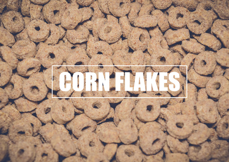 Corn flakes background pattern