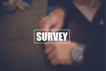 Survey text conceptの写真素材
