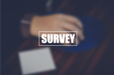 Survey text conceptの写真素材