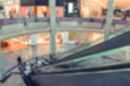 blurred background of shopping mallの写真素材