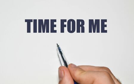 time for me written on white paper, business concept backgroundの写真素材