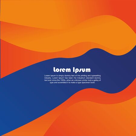 vector abstract colorful orange blue backgroundのイラスト素材