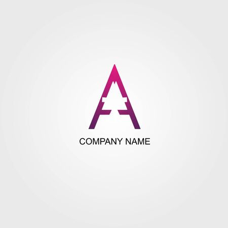 vector business a letter logo, colorful designのイラスト素材